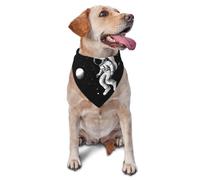 Astronaut Floating in Cosmos Print Dog Bandana 1 Pack Triangle Scarf Washable Birthday Adjustable Bib Handkerchief for Neutral Large Dogs