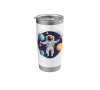 Astronaut Floating in Space with Planets Universe Stainless Steel Insulated Tumbler