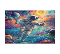 Astronaut Floats In Space 1000 Pc Classic Jigsaw Puzzle Space Universe Puzzle for Adults Hard Challenging Hobby Home Decor Poster Eco Friendly Material 1000 PCS