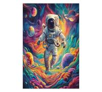 Astronaut Floats In Space 1000 Piece Jigsaw Puzzle for Adults Space Universe Book Club Activity Social Fun Vibrant Colours for Book Lovers 1000 PCS