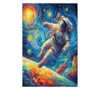 Astronaut Floats In Space 1000 Piece Jigsaw Puzzle for Adults Space Universe Meditation Aid Mindful Practice Detailed Design for Yoga Enthusiasts 1000 PCS