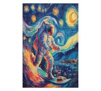 Astronaut Floats In Space 1000 Piece Jigsaw Puzzle for Adults Space Universe Meditation Aid Mindful Practice Detailed Design for Yoga Enthusiasts 1000 PCS