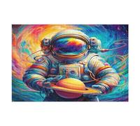 Astronaut Floats In Space 1000 Piece Jigsaw Puzzle for Adults Space Universe Rainy Day Activity Mindful Relaxation Precision Cut Pieces Unique Gift Wall Art Decor 1000 PCS