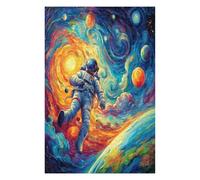 Astronaut Floats In Space 1000 Piece Jigsaw Puzzle for Adults Teens Space Universe Jigsaw Post Exam Relaxation Challenging Design Great Gift for Students Stress Reliever 1000 PCS