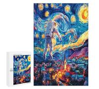 Astronaut Floats In Space 1000 Piece Jigsaw Puzzles Adults Kids Space Universe Jigsaws Weekend Chill-Out Activity Challenging Colourful Puzzle Friends 1000 PCS