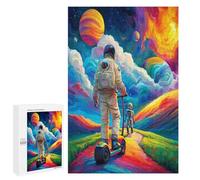 Astronaut Floats In Space 1000Pc Jigsaw Puzzles All Ages Space Universe Jigsaws Neighborhood Get-Together Family Game Whimsical Design 1000 PCS