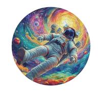 Astronaut Floats In Space 120 Piece Circular Puzzle Space Universe Animal Shape Learning Through Play Educational Puzzle for Kids & Adults Idea Home Decor 120 PCS