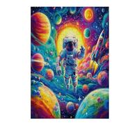 Astronaut Floats In Space 300 Pc Classic Jigsaw Puzzle Space Universe Puzzle for Adults Hard Challenging Hobby Home Decor Poster Sturdy Creativity & Gift Giving 300 PCS