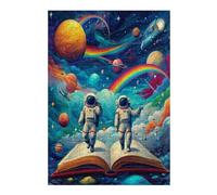 Astronaut Floats In Space 300 Piece Jigsaw Puzzle for Adults Space Universe Jigsaw Post Work Relaxation Tool Challenging Fun for Friends Family Home Decor 300 PCS