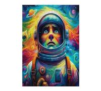 Astronaut Floats In Space 300 Piece Jigsaw Puzzle for Adults Space Universe Winter Evening Activity Cozy Relaxation Detailed Artwork Ideal Housewarming Gift 300 PCS