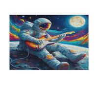 Astronaut Floats In Space 300 Piece Jigsaw Puzzle for All Ages Space Universe Easter Gift Idea Family Gathering Durable Pieces Stress Relief Home Decor 300 PCS