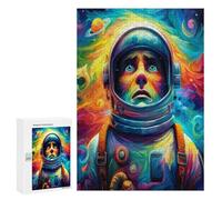 Astronaut Floats In Space 300 Piece Jigsaw Puzzles All Ages Space Universe Jigsaws Evening Wind-Down Activity Challenging Home Decor Stress Relief 300 PCS