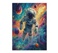 Astronaut Floats In Space 500 Pc Classic Jigsaw Puzzle Space Universe Puzzle for Adults Hard Challenging Hobby Home Decor Poster Recycled Material 500 PCS