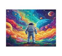 Astronaut Floats In Space 500 Piece Jigsaw Puzzle for Adults Space Universe Jigsaw Bedroom Accent Decor Stress Relief Challenge Perfect Holiday Present Relaxation Tool 500 PCS