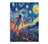 Astronaut Floats In Space 500 Piece Jigsaw Puzzle for Adults Space Universe Meditation Aid Mindful Practice Detailed Design for Yoga Enthusiasts 500 PCS