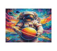 Astronaut Floats In Space 500 Piece Jigsaw Puzzle for Adults Space Universe Snow Day Activity Indoor Fun No Dust Pieces Great Gift for Neighbors 500 PCS