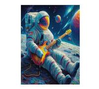 Astronaut Floats In Space 500 Piece Jigsaw Puzzle for Adults Teens Space Universe Jigsaw Post Exam Relaxation Challenging Design Great Gift for Students Stress Reliever 500 PCS