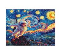 Astronaut Floats In Space 500-piece Jigsaw Puzzle Set Space Universe For Adults Teens 14+ Logic Skill Indoor Game Family Game Night Summer Recycled Cardboard 500 PCS