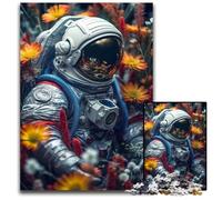 Astronaut Flower Planet Jigsaw Puzzles for Adults 1000 Difficult Puzzles for Adults Gift for Men And Women Daily & Special Occasion 1000 PCS(75x50cm)