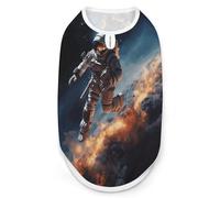 Astronaut Flying in Space Dog Shirt Quick Dry Breathable Pet T-Shirt Soft Stretchy Sleeveless Vest Dog Apparel XL