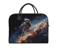 Astronaut Flying in Space Laptop Tote Bag Casual Travel Handbag Multi Pocket Shoulder Bags for Work Travel