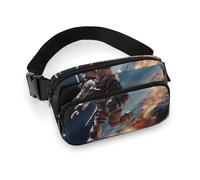 Astronaut Flying in Space Waist Bag Fashion Fanny Bag with Adjustable Strap for Outdoor Workout Cycling Unisex, white, 20x13cm, Waist Bag
