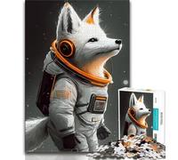 Astronaut Fox JigsawPuzzle 1000 Pieces for Adults,Family Game Stress Reliever Difficult Challenge Great Gifts And Toys 38x26cm
