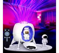 Astronaut Galaxy Light Projector - Spacecraft Ceiling Projector Night Light with Timer, Lunar Meteorite Crater Mat, Dual-Use Galaxy Projector for Bedroom, Kids Room, Living Room Decor - Immersive Star