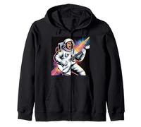 Astronaut Galaxy Playing Guitar Rock Roll Space Astronaut Zip Hoodie