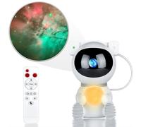 Astronaut Galaxy Projector Star Night Light with Moon Lamp, Starry Nebula Ceiling Projection with Timer, Remote Control and 360° Adjustable, Cool Gifts for Son Children Adults Teen Boys Girls