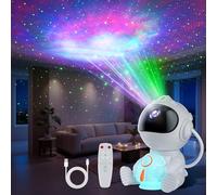Astronaut Galaxy Projector, Star Projector with 8 Nebula Modes, 360° Adjustable Projection Lamp, Remote & Timer Starry Sky Light, Cute Rocket Night Light for Bedroom, Space Gift for Kids Adult