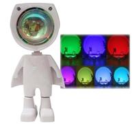 Astronaut Galaxy Projector Starry Night Light, Astronaut Light Projector with Sunset, Adjustable Ceiling Star Projector, Gifts for Children And Adults (7 colors Charging)