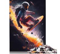 Astronaut Galaxy Surfing Puzzle Jigsaws 1000 Pieces for Adults & Teenager Age 12 Years Up Christmas Eve Gifts 1000pcs (75x50cm)