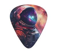Astronaut Galaxy Trippy - Guitar Picks-12 Pack Includes Thin, Medium & Heavy Gauges, Best Gift for Guitar Lovers