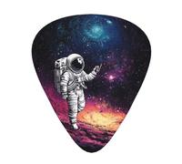 Astronaut galaxy trippy Printed Guitar Picks 12-Piece Set - Comfortable, Versatile Plectrum for All Guitar Styles & Players