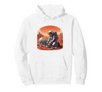 Astronaut Gardening on Mars - Space Farmer Sci-Fi Art Pullover Hoodie