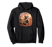 Astronaut Gardening on Mars - Space Farmer Sci-Fi Art Pullover Hoodie
