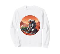 Astronaut Gardening on Mars - Space Farmer Sci-Fi Art Sweatshirt