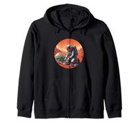Astronaut Gardening on Mars - Space Farmer Sci-Fi Art Zip Hoodie