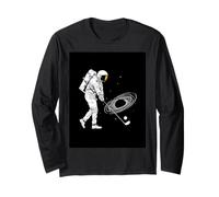 Astronaut Golfing in Space A Cosmic Earth Long Sleeve T-Shirt