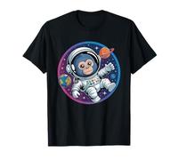 Astronaut Gorilla in Space Simple Animals Galaxy T-Shirt