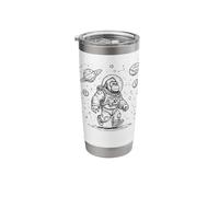 Astronaut Gorilla Space Explorer Cosmic Ape Design Stainless Steel Insulated Tumbler