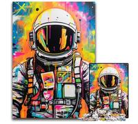 Astronaut Graffiti Jigsaw Puzzles 1000 Pieces for Adults Jigsaw Puzzles Perfect for Family Gatherings, Birthdays, Holidays 26X38CM/10.23x14.96inch