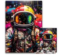Astronaut Graffiti JigsawPuzzle 1000 Pieces for Adults Puzzles for Adults Educational Brain Teaser, Artistic Home & Office Decor, 14+ Age 50x75CM/19.68x29.52inch