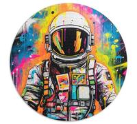 Astronaut Graffiti Paper Jigsaw Jigsaw Puzzles for Adults 1000 Piece Brain Teaser Game for Teenagers,Perfect 67.5x67.5cm