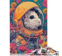 Astronaut Hamster Space Puzzle for Adults And Teenagers 1000 Pieces Puzzle Adult Jigsaw Puzzle For Adults Teenagers Teenager Man Woman Gift 1000pcs (75x50cm)
