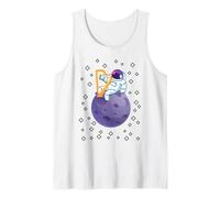 Astronaut Harpist Musical Instrument Harp Player Tank Top