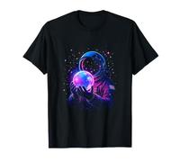 Astronaut Holding a Cosmic Crystal Ball T-Shirt