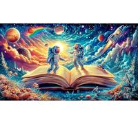 Astronaut holding a melting planet in space Jigsaw Puzzle for Kids 1000 Pieces - Fun and Challenging Game for Adults Family 75x50/1000pcs