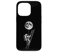 Astronaut Holding Earth Balloon Black and White Space Art Case for iPhone 13 Pro